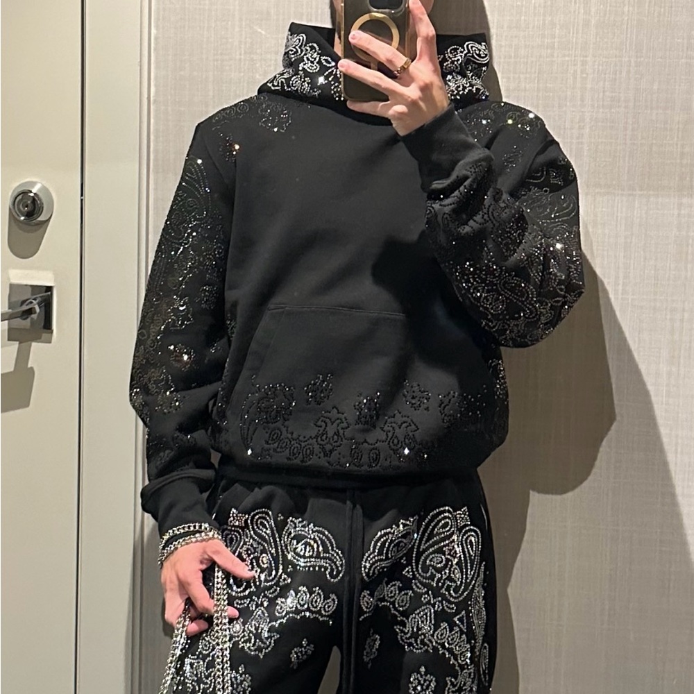 AMIRI Crystal Bandana Full Sweat Suit Set